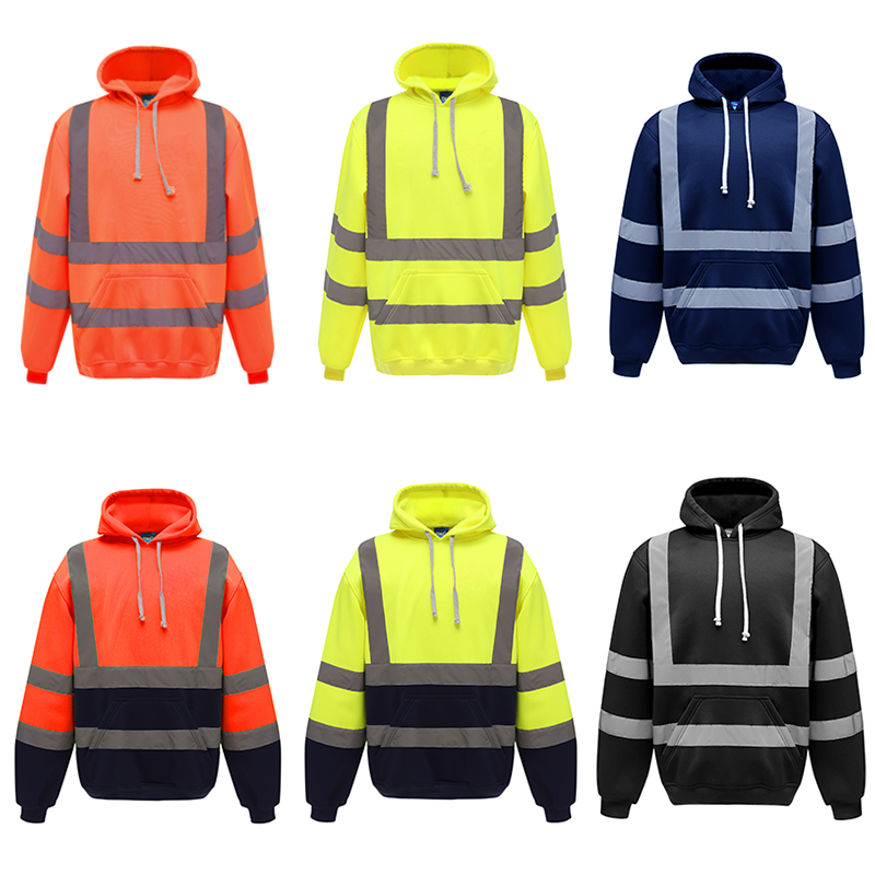 Hestic Sports Wear Construction Reflective Clothes Safety Reflective Jacket High Visibility Workwear Safety Workers Bomber Waterproof Jacket